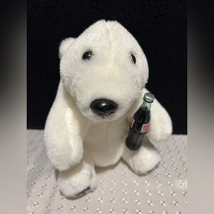 VTG Coca Cola Plush Polar Bear w Mini Coke Bottle 1993 Stuffed Animal Toy